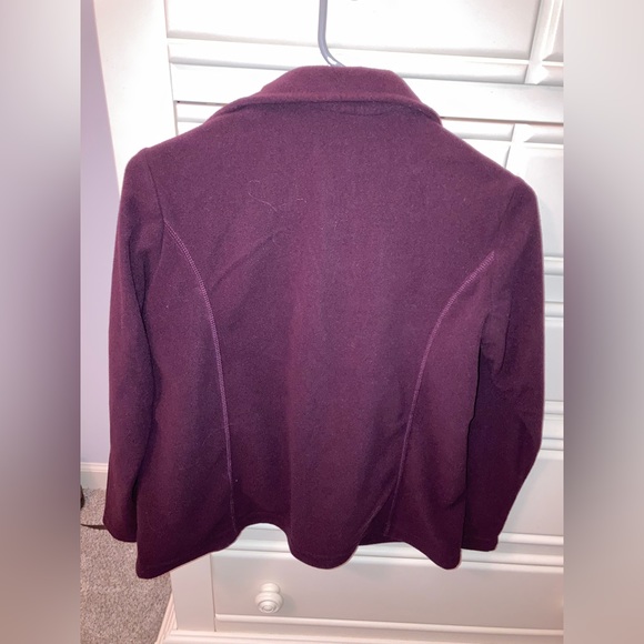 Land’s End Purple Zip-Up Fleece Jacket - Picture 2 of 3